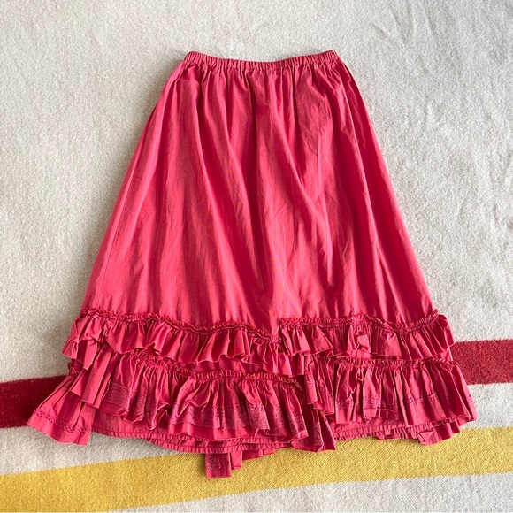 Krista Larson red petticoat lace midi skirt - Picture 4 of 8